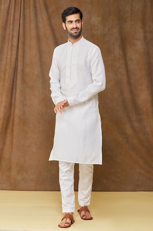 Samyukta Singhania Linen Cotton Kurta & Pant Set