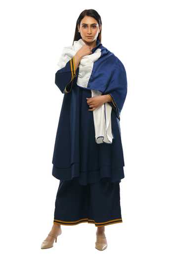 Khat Double Layered Cotton Dress Pant Set 