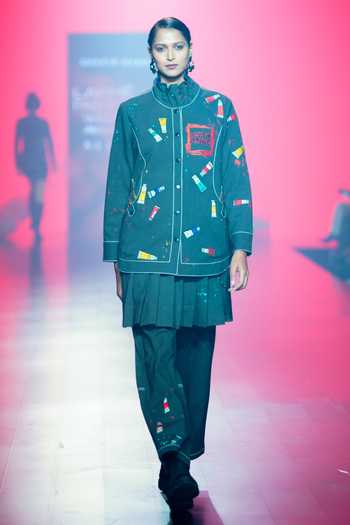 Shahin Mannan Paint Tube Embroidered Shirt Jacket 
