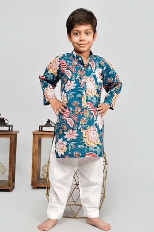 Yuvraani Jaipur Floral Jaal Print Kurta Set 