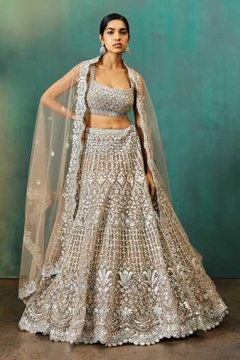 Aneesh Agarwaal Gota Embroidered Bridal Lehenga Set 