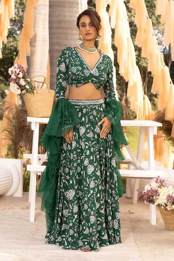 Chhavvi Aggarwal Floral Print Lehenga Set 