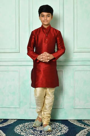 Patterned Kurta & Churidar Set 