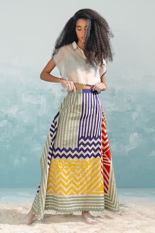 Draped Panel Skirt 