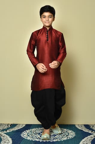 Patterned Kurta & Dhoti Set 