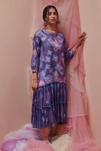 Saundh Petunia Printed Tiered Dress 