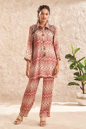 Aditi Somani Printed Shirt Tunic & Pant Set 