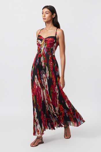 Saaksha & Kinni Hand Micro Pleated Printed Dress 