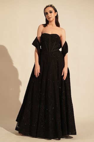 Nikita Mhaisalkar Embroidered Tube Corset 