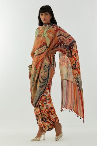 Aseem Kapoor Sadhvi Printed Pre-Draped Saree 