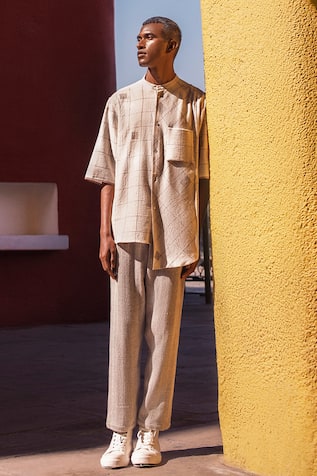 Yuki Checkered Block Print Shirt 