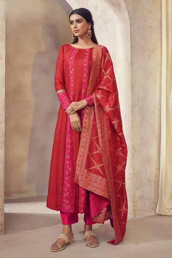 Affroz Floral Woven Anarkali Pant Set 