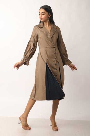 Veera Wear Kelly Lapel Collar Dress 