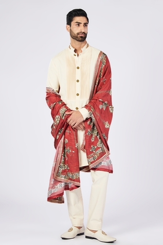 S&N by Shantnu Nikhil Jewel Pattern Print Stole