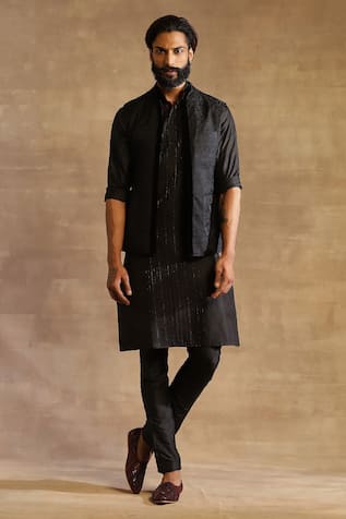 Raised Collar Front Open Waistcoat 