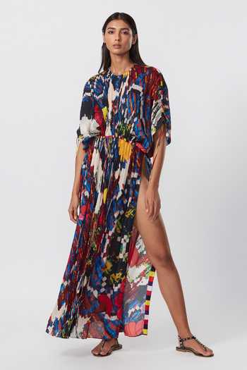 Saaksha & Kinni Abstract Cluster Print Kaftan 