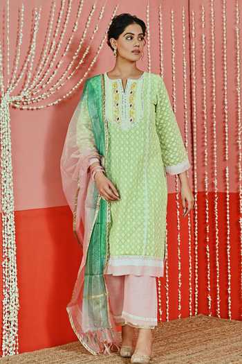 Myaara Cotton Embroidered Kurta Set 