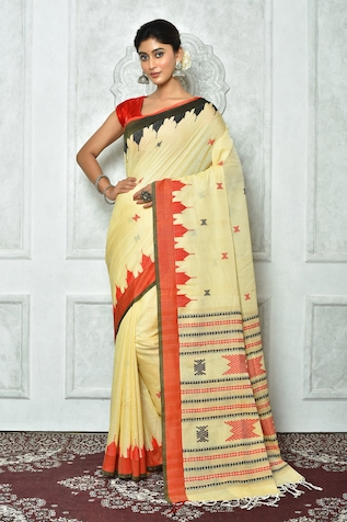 Samyukta Singhania Cotton Geometric Woven Saree