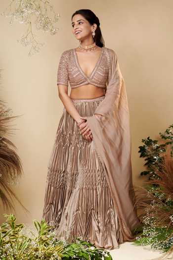Reeti Arneja Moonlight Pleated Lehenga Set 