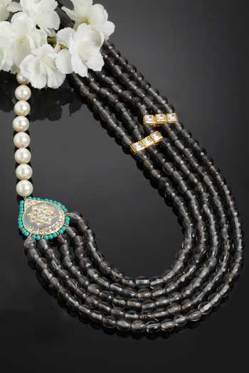 Dugran By Dugristyle American Diamond Embellished Layered Necklace 