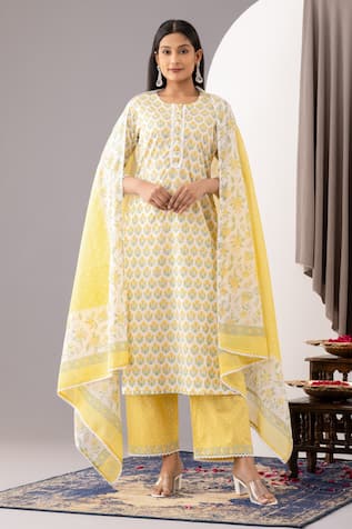 Flower Print Kurta Set 