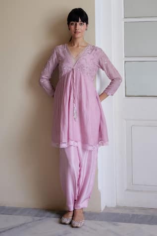 Nimbus Hand Embroidered Peplum Kurta & Salwar Set 