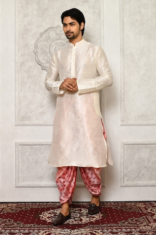Nazaakat by Samara Singh Solid Kurta & Pink Dhoti Pant Set