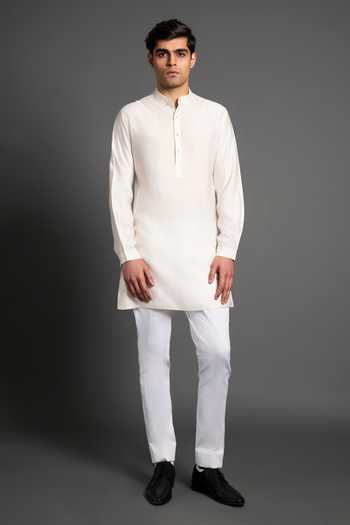 Raghavendra Rathore Jodhpur Silk Embroidered Kurta 