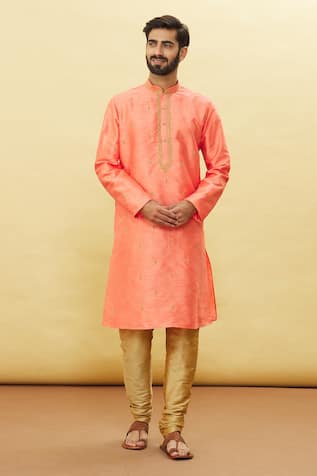 Garden Embroidered Kurta & Churidar Set 
