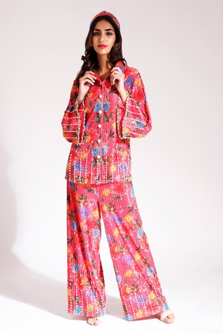 Nitya Bajaj Floral Print Shirt & Pant Set