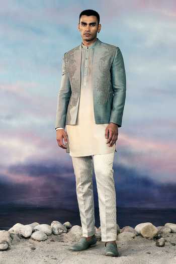 Rohit Gandhi + Rahul Khanna Zephyr Embellished Bandhgala Kurta Set 