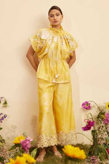 Chandrima Butterfly & Floral Embroidered Top 