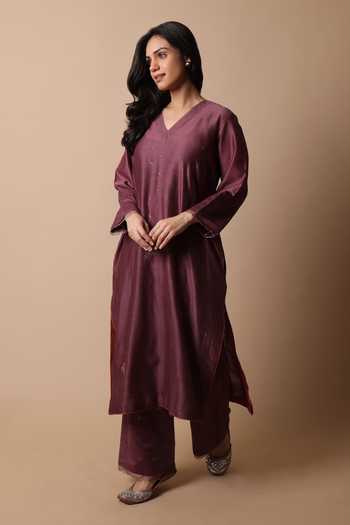 Rhua Afsa Mukaish Embroidered Kurta Set 
