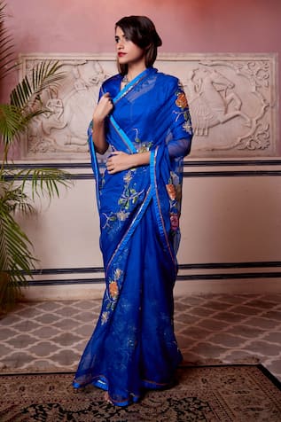 Atelier Shikaarbagh Zardozi Embroidered Saree 