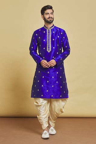 Floral Embroidered Kurta & Dhoti Pant Set 