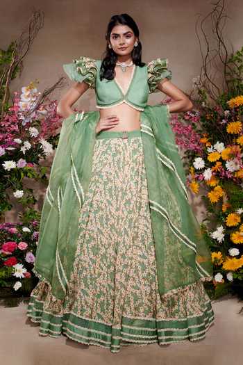 SHASHA GABA Embroidered Fortune Lehenga Set 