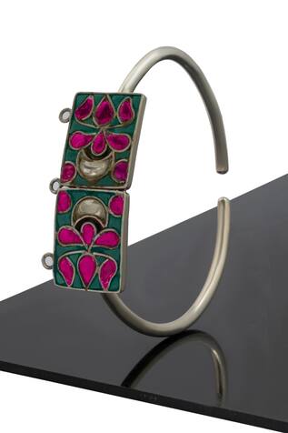 Tribal Kundan Embellished Cuff 