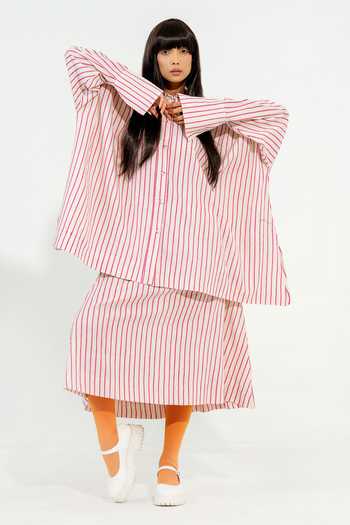 Stoique Stripe Block Print Shirt 