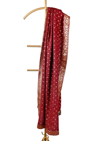 Soniya G Silk Sequin Embroidered Shawl