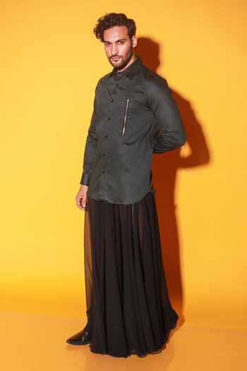 Echke Solid Full-Sleeve Shirt 