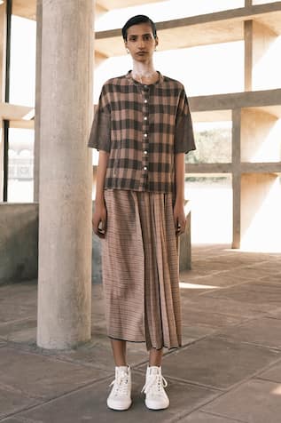 Liso Organic Cotton Hand Block Print Skirt 