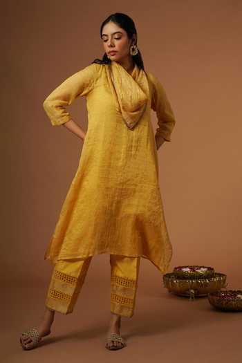 OMI A-Line Asymmetric Tunic & Pant Set 