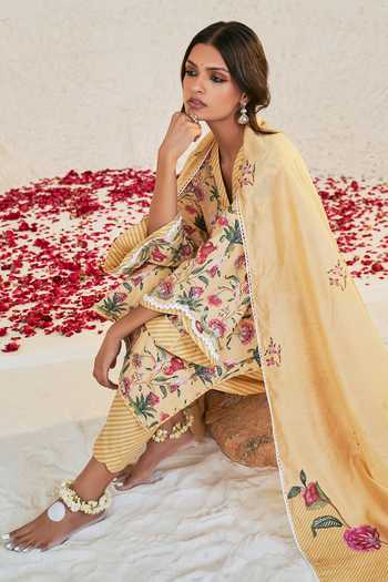 Sage Saga Mahgul Floret Print Kurta Salwar Set 