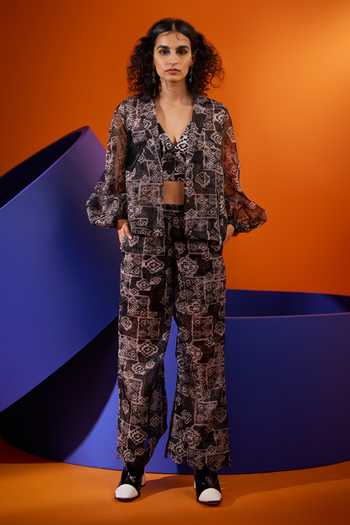 The Dramebaaz CO Printed Jacket & Pant Set 