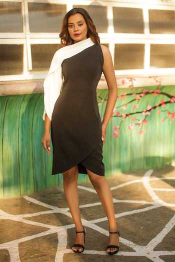 Echke Color Block Short Dress 