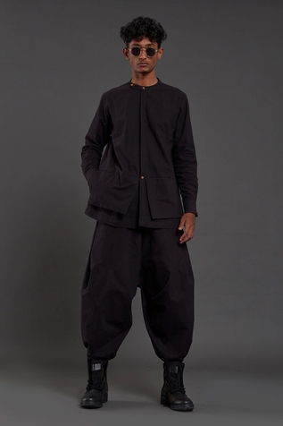 Mati Cotton Band Collar Shirt