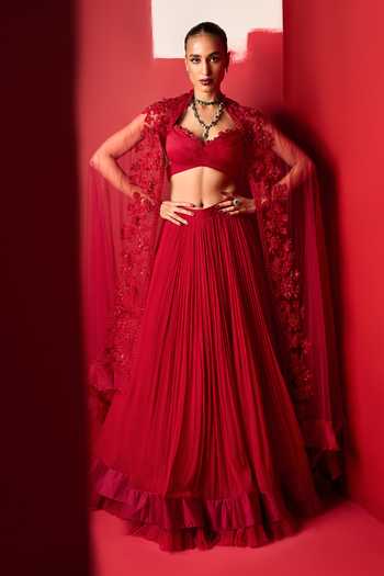Ridhi Mehra Qaifa Ruched Skirt Set 