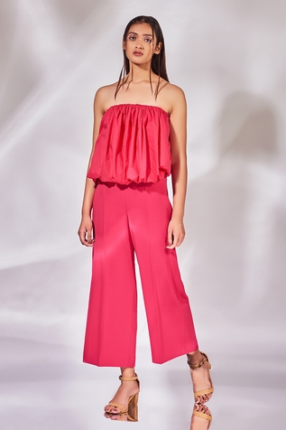 Senren by Eshana Raut Scrunchie Top & Culotte Pant Set