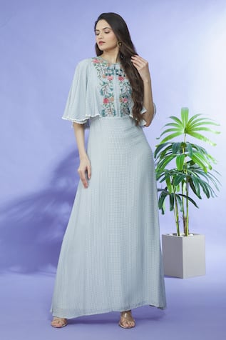 Cotton Embroidered Gown 