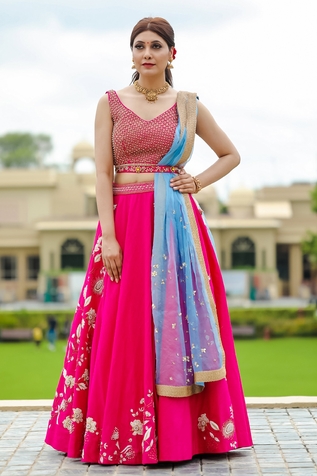 Kanj by Priyanka A Sakhuja Zairah Embroidered Lehenga Set